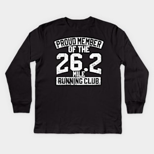 Proud Member Of The 26.2 Mile Running Club Kids Long Sleeve T-Shirt